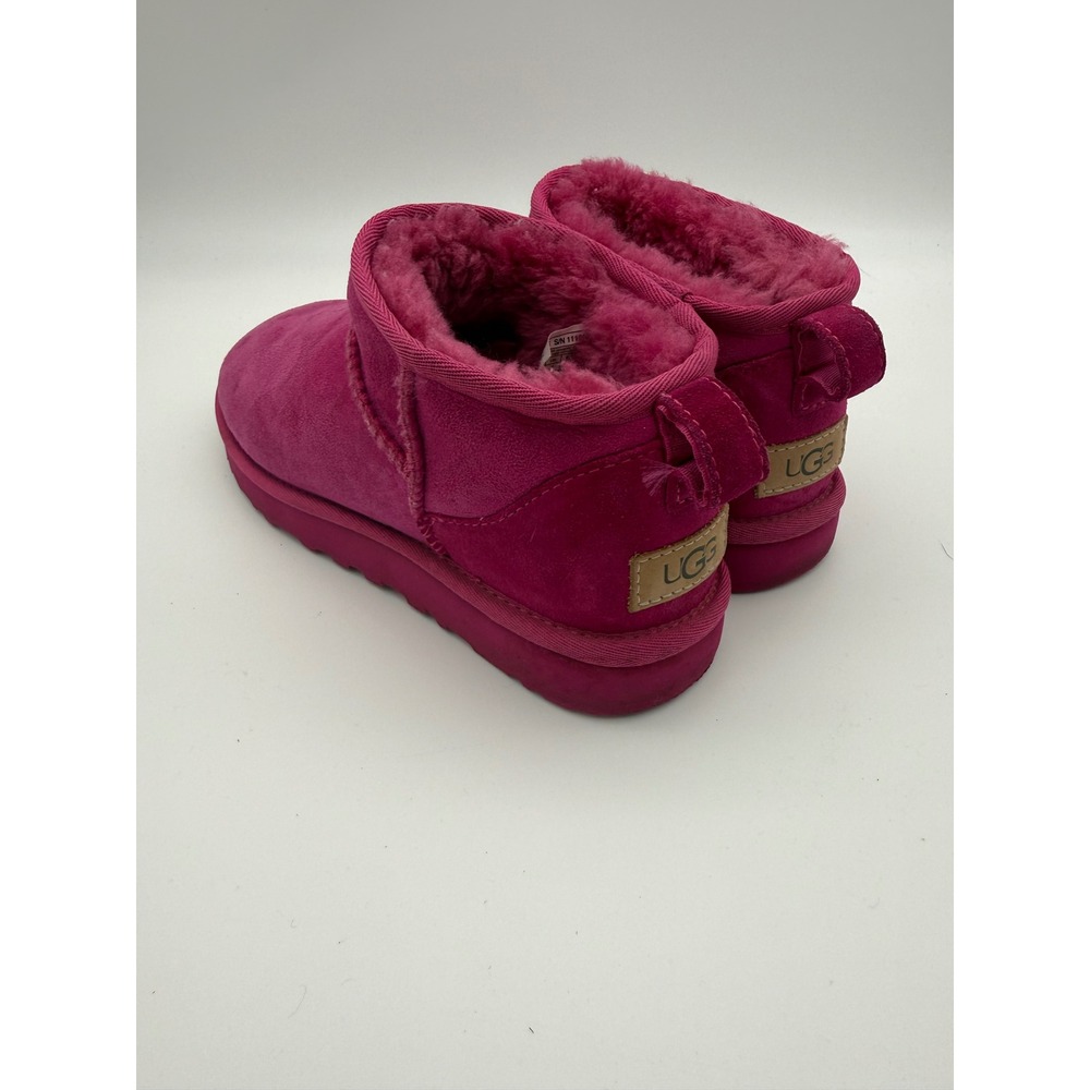 Rare UGG Classic Ultra Mini Dark Peony Suede Boots 1116109 Womens 6